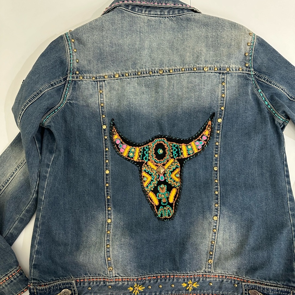 NWT Delia*s Blue embroidered button jacket size Small